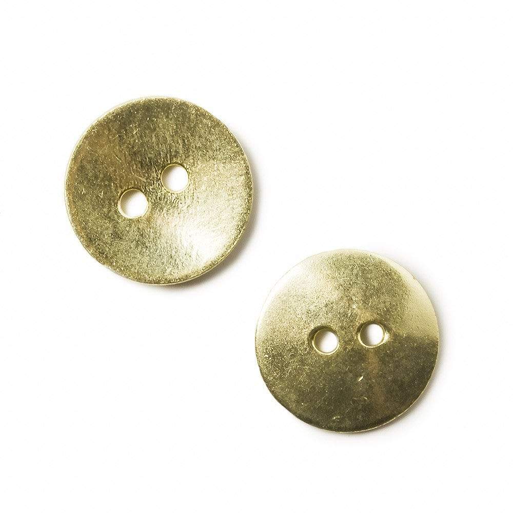 16mm 14kt Yellow Gold Round Button Clasps - 10 Pack - AtlantaFindingsCompany
