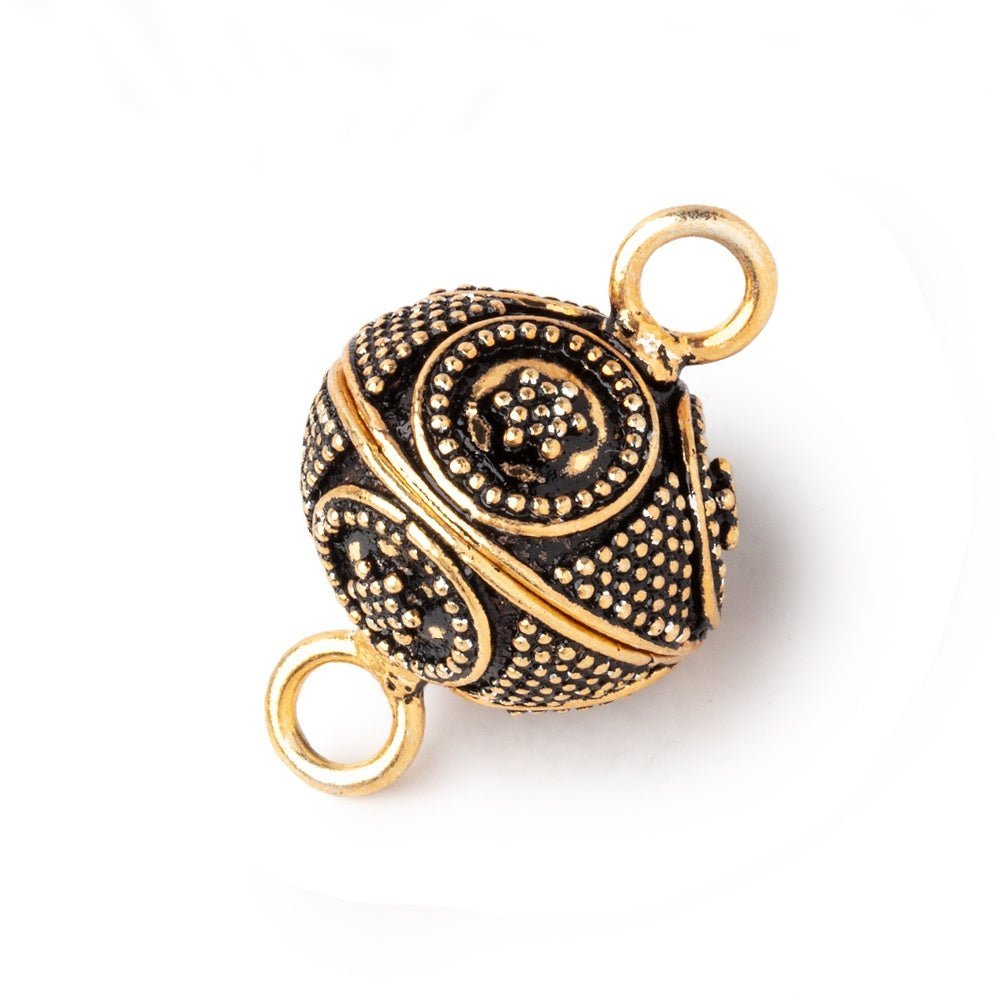 16mm Miligrain Star Magnetic Clasp - Plated Jewelry Findings - Choose Your Finish - AtlantaFindingsCompany