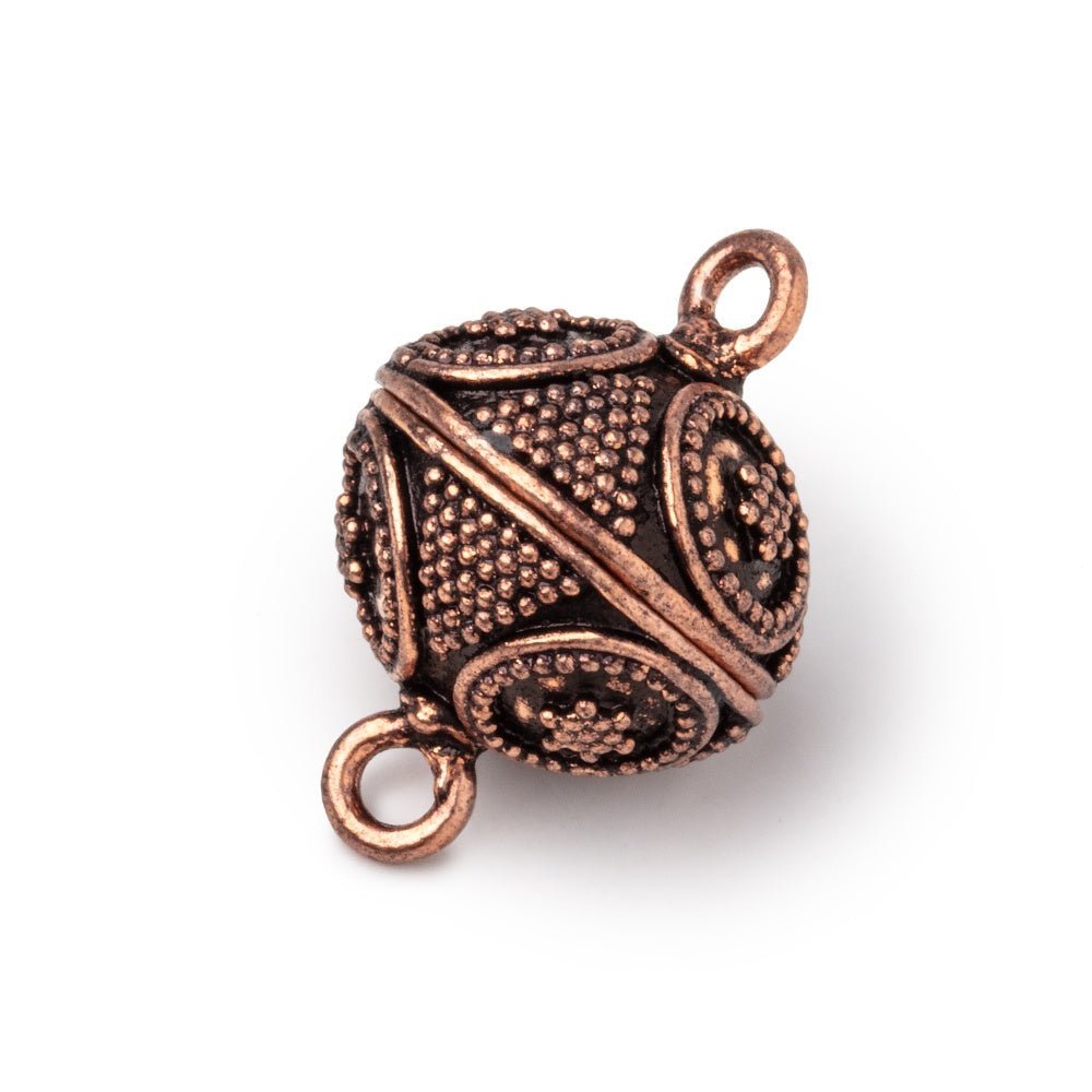 16mm Miligrain Star Magnetic Clasp - Plated Jewelry Findings - Choose Your Finish - AtlantaFindingsCompany