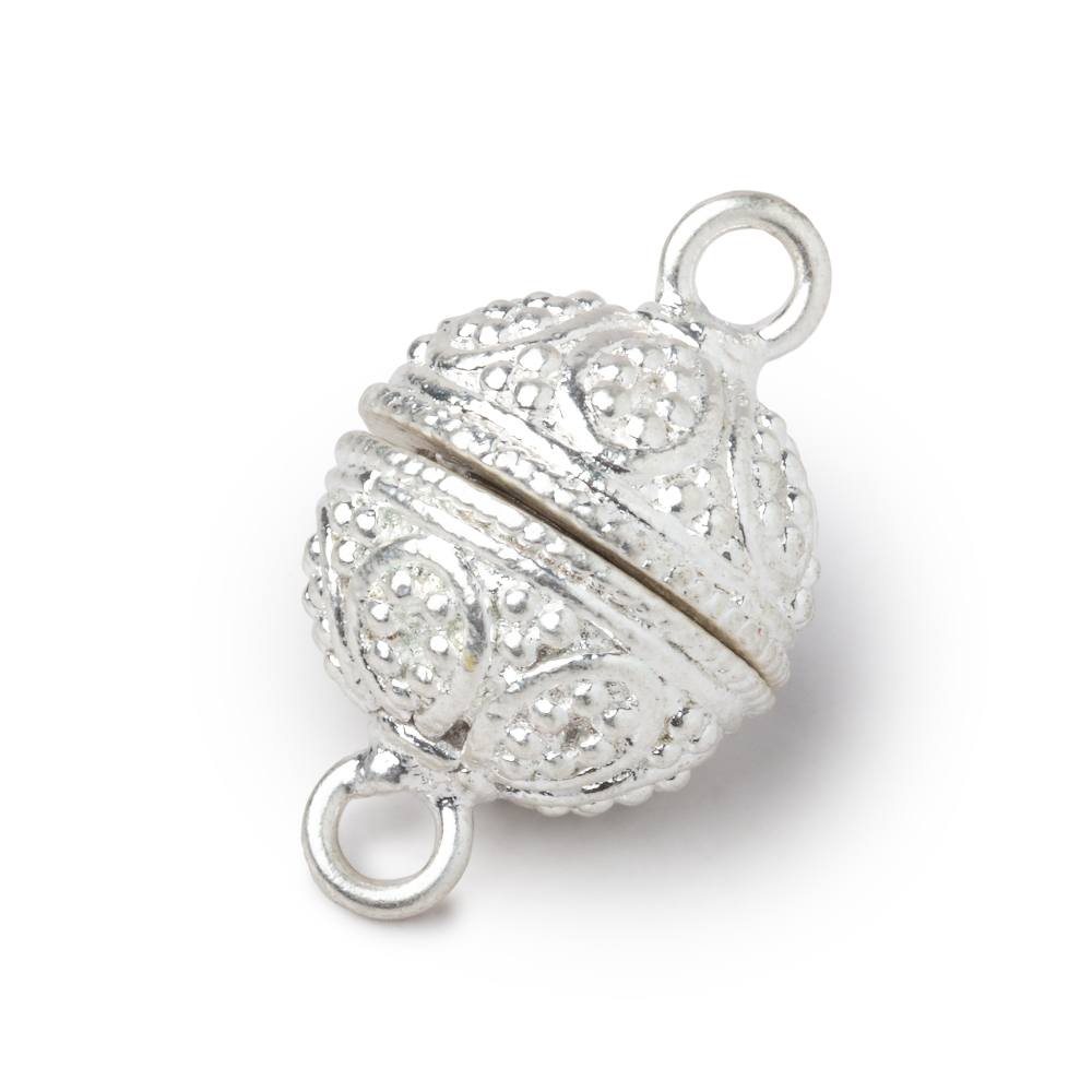 16mm Miligrain Tear Drop Magnetic Clasp for Jewelry Making - Available in Gold & Silver Plated - AtlantaFindingsCompany