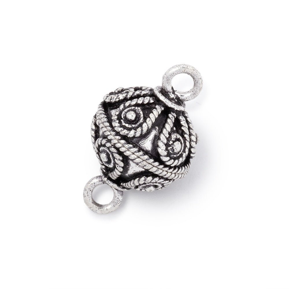 16mm Roped Tear Drop Magnetic Clasp - Round Shape with Dual Rings for Jewelry Making - AtlantaFindingsCompany