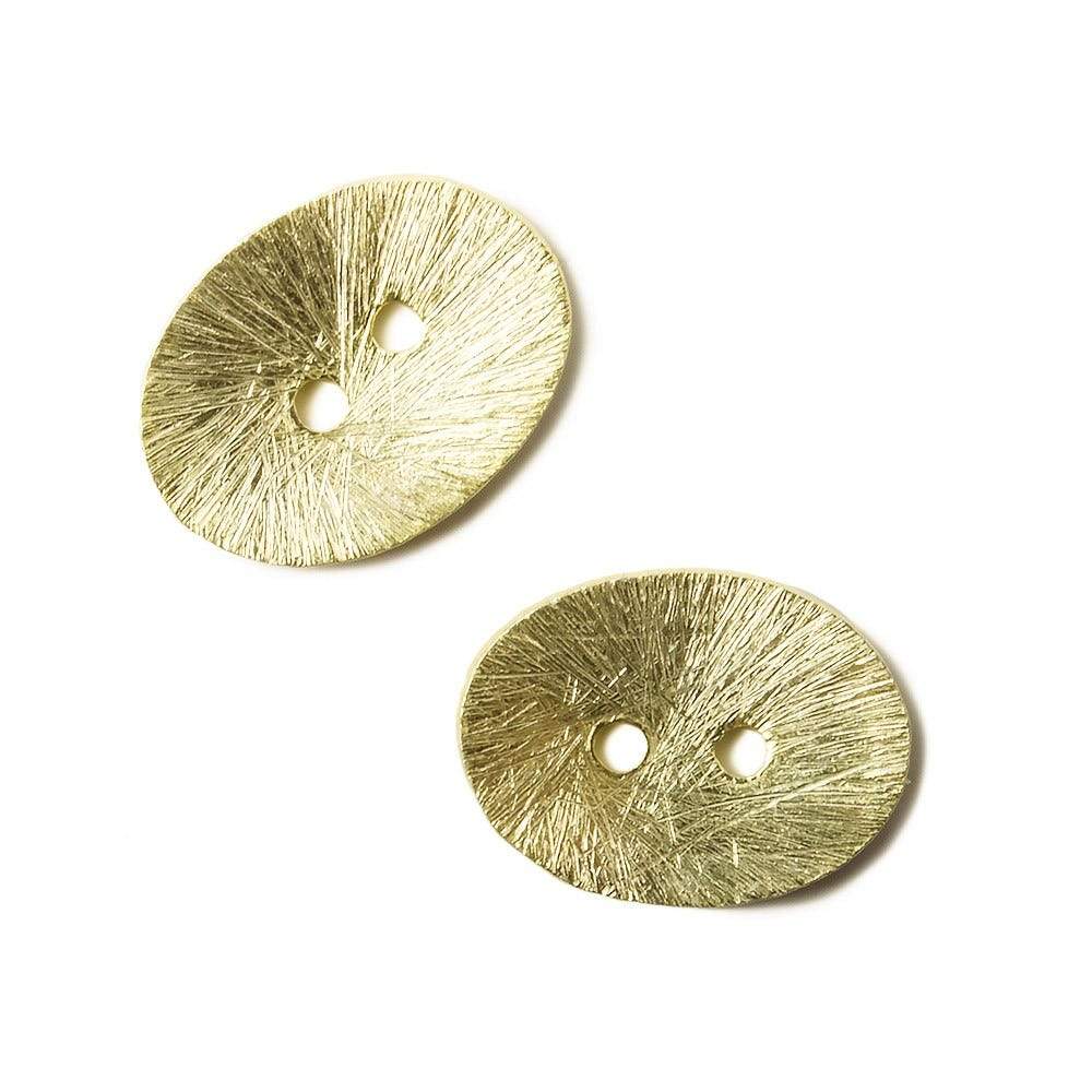 16x12mm 14kt Gold Oval Button - Pack of 10 - AtlantaFindingsCompany