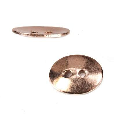 16x12mm Rose Gold Plated Oval Button Clasps (10 Pieces) - AtlantaFindingsCompany