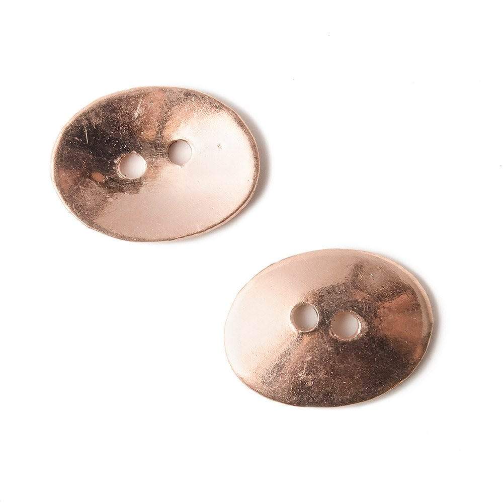 16x12mm Rose Gold Plated Oval Button Clasps (10 Pieces) - AtlantaFindingsCompany