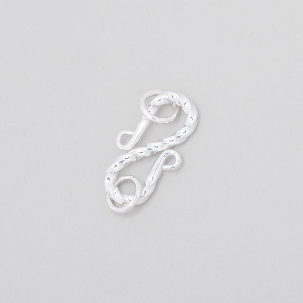 16x8.5mm Sterling Silver Twisted S-Hook Clasp (1 Piece) – Atlanta