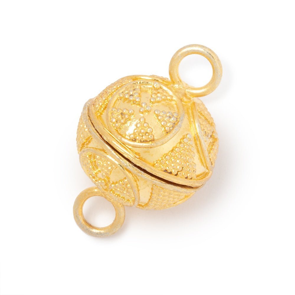 17.5mm Roval Miligrain Magnetic Clasp - Premium Plated Finding (1 Piece) - AtlantaFindingsCompany