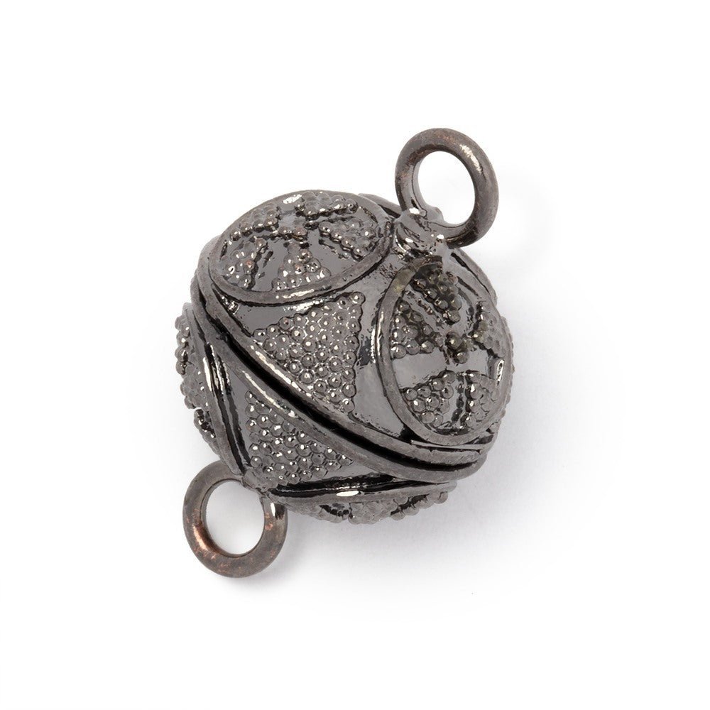 17.5mm Roval Miligrain Magnetic Clasp - Premium Plated Finding (1 Piece) - AtlantaFindingsCompany