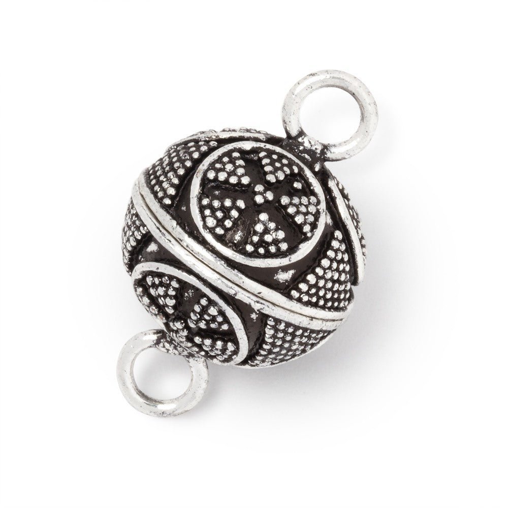 17.5mm Roval Miligrain Magnetic Clasp - Premium Plated Finding (1 Piece) - AtlantaFindingsCompany