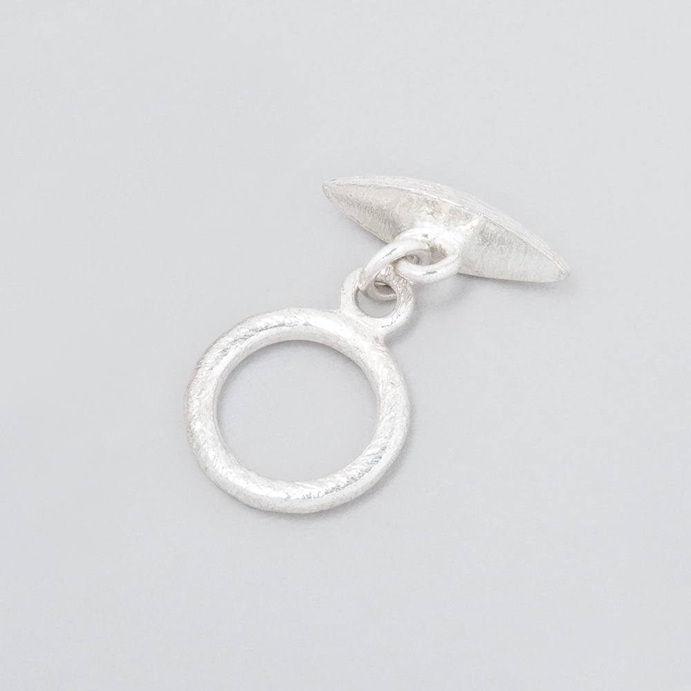 12mm Sterling Silver Brushed Marquise Toggle Clasp (1 Piece) - AtlantaFindingsCompany