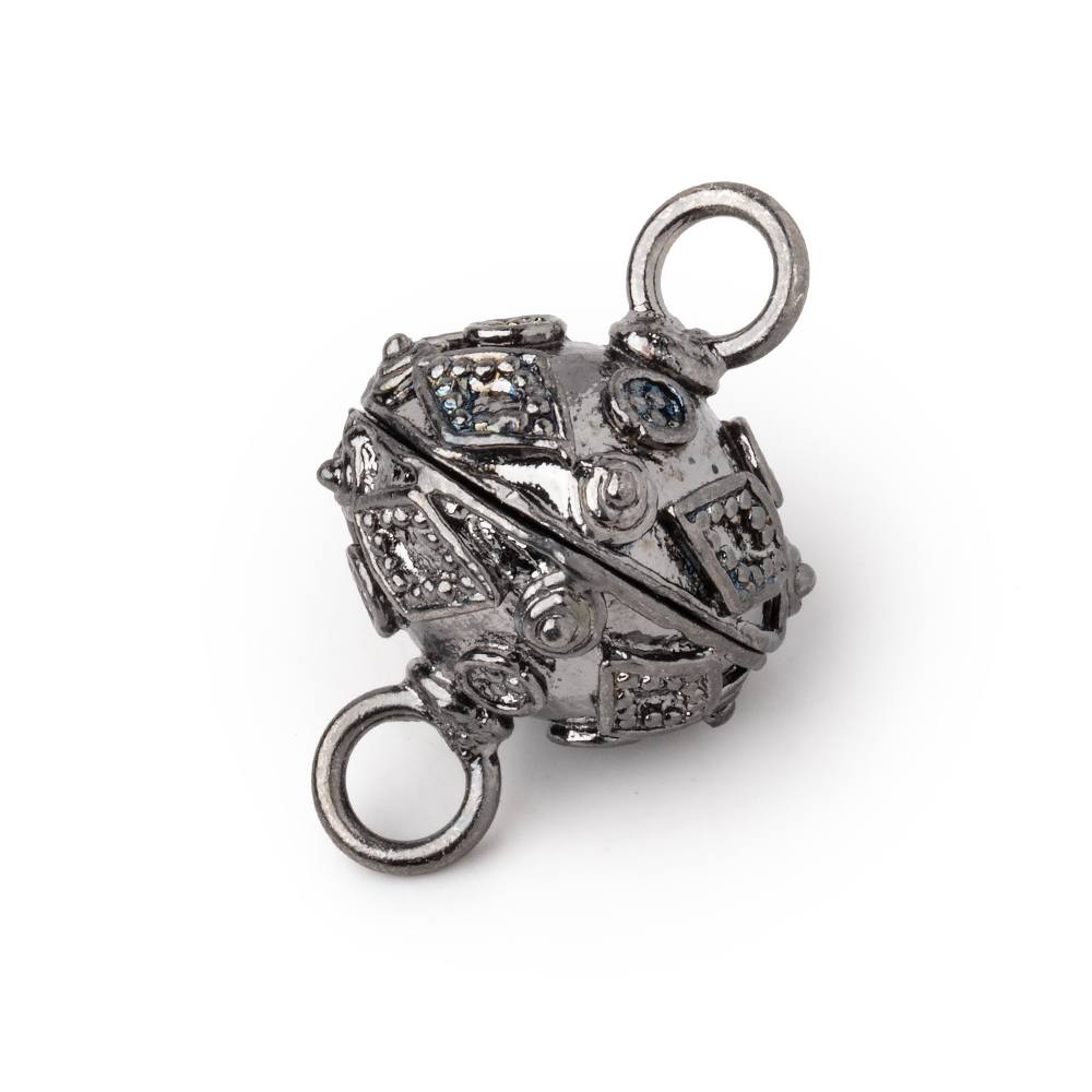 17mm Plated Disc Magnetic Clasps - Circle & Kite Design - Pack of 1 - AtlantaFindingsCompany