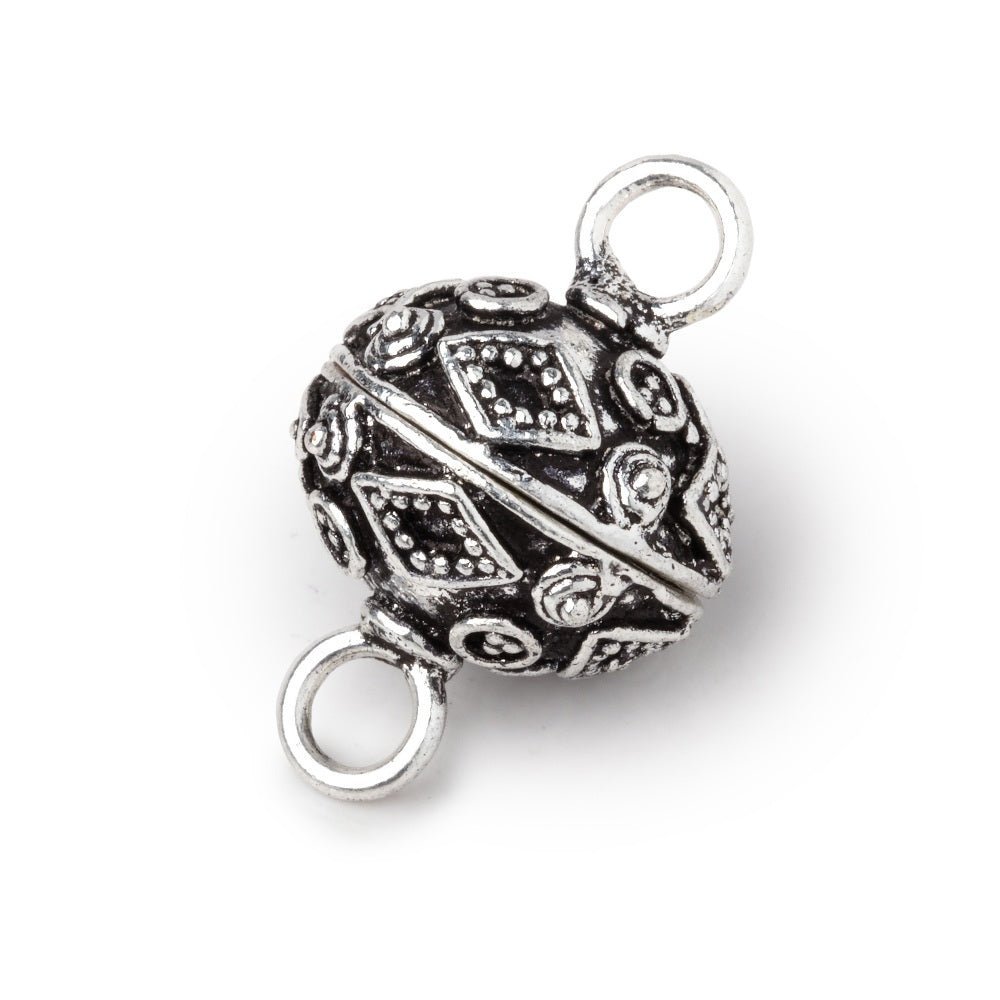 17mm Plated Disc Magnetic Clasps - Circle & Kite Design - Pack of 1 - AtlantaFindingsCompany