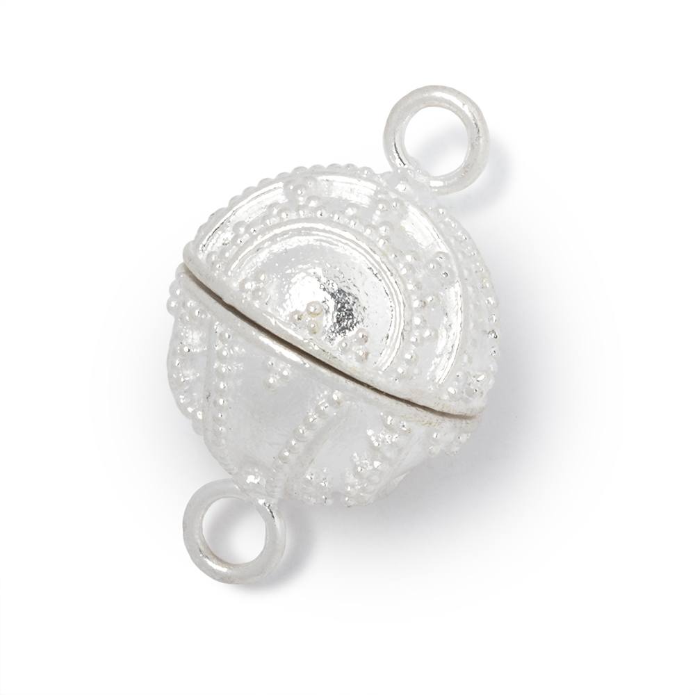 18.5mm Swirling Miligrain Round Magnetic Clasp - Premium Plated Jewelry Finding - AtlantaFindingsCompany