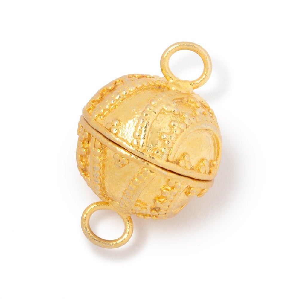 18.5mm Swirling Miligrain Round Magnetic Clasp - Premium Plated Jewelry Finding - AtlantaFindingsCompany