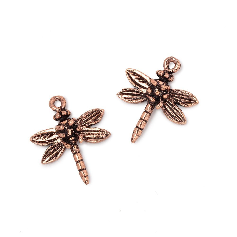 18mm Dragonfly Pendant Charm Set of 2 pieces - AtlantaFindingsCompany