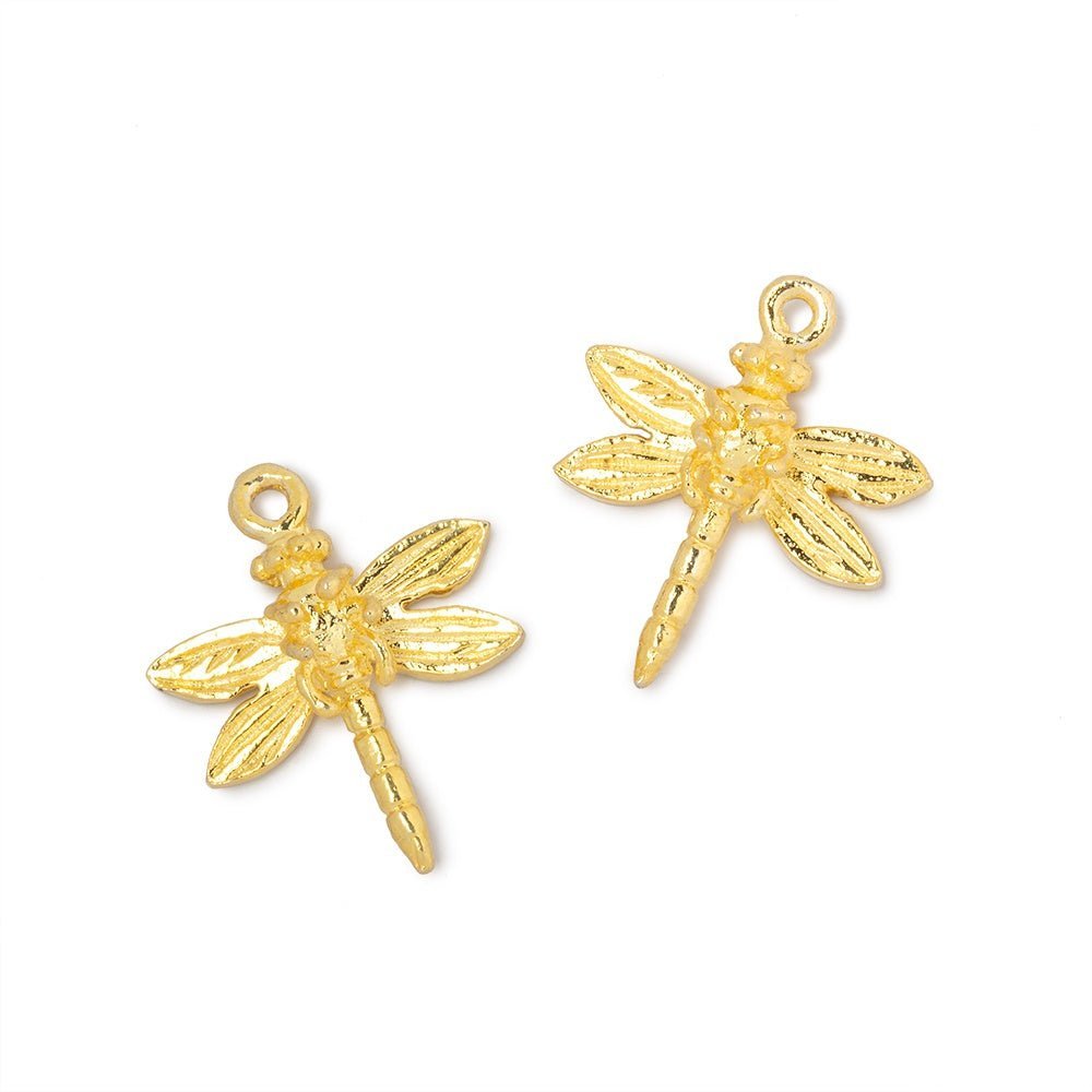 18mm Dragonfly Pendant Charm Set of 2 pieces - AtlantaFindingsCompany