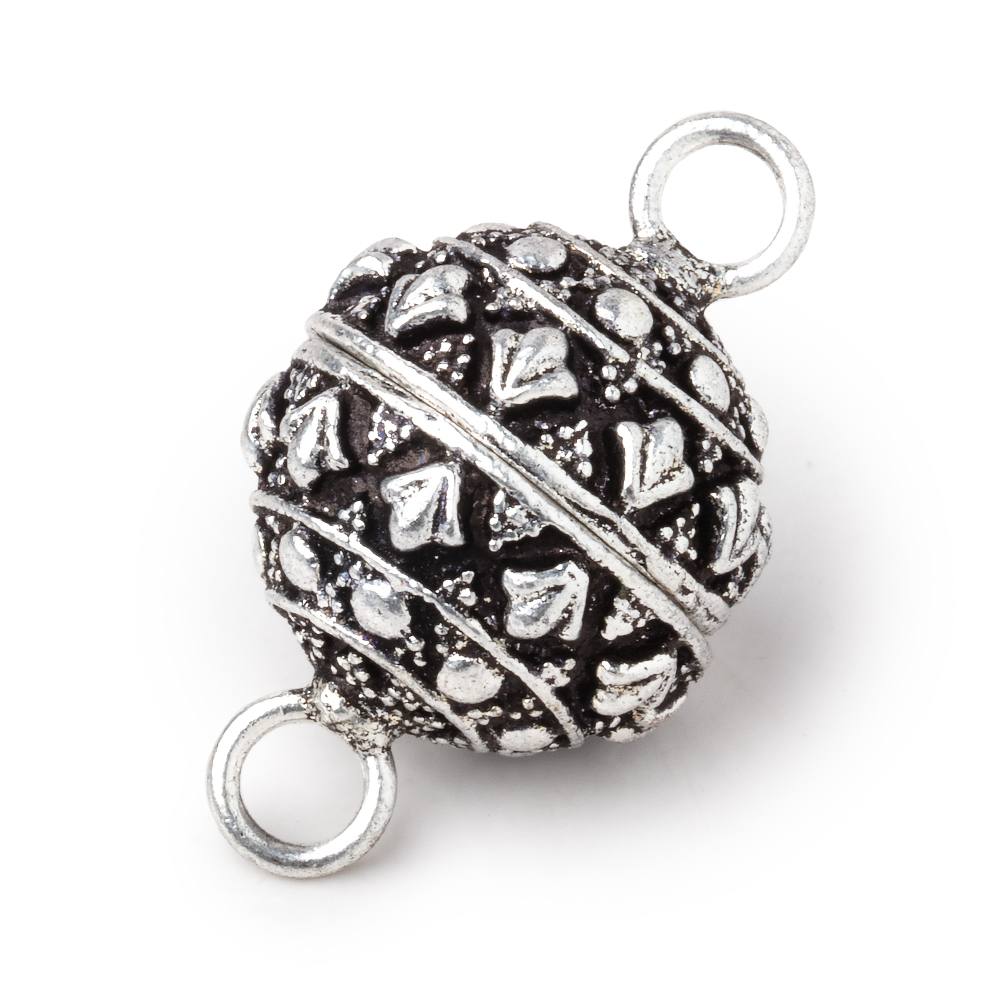 18mm Egyptian Design Round Magnetic Clasp - Premium Plated Jewelry Finding - AtlantaFindingsCompany