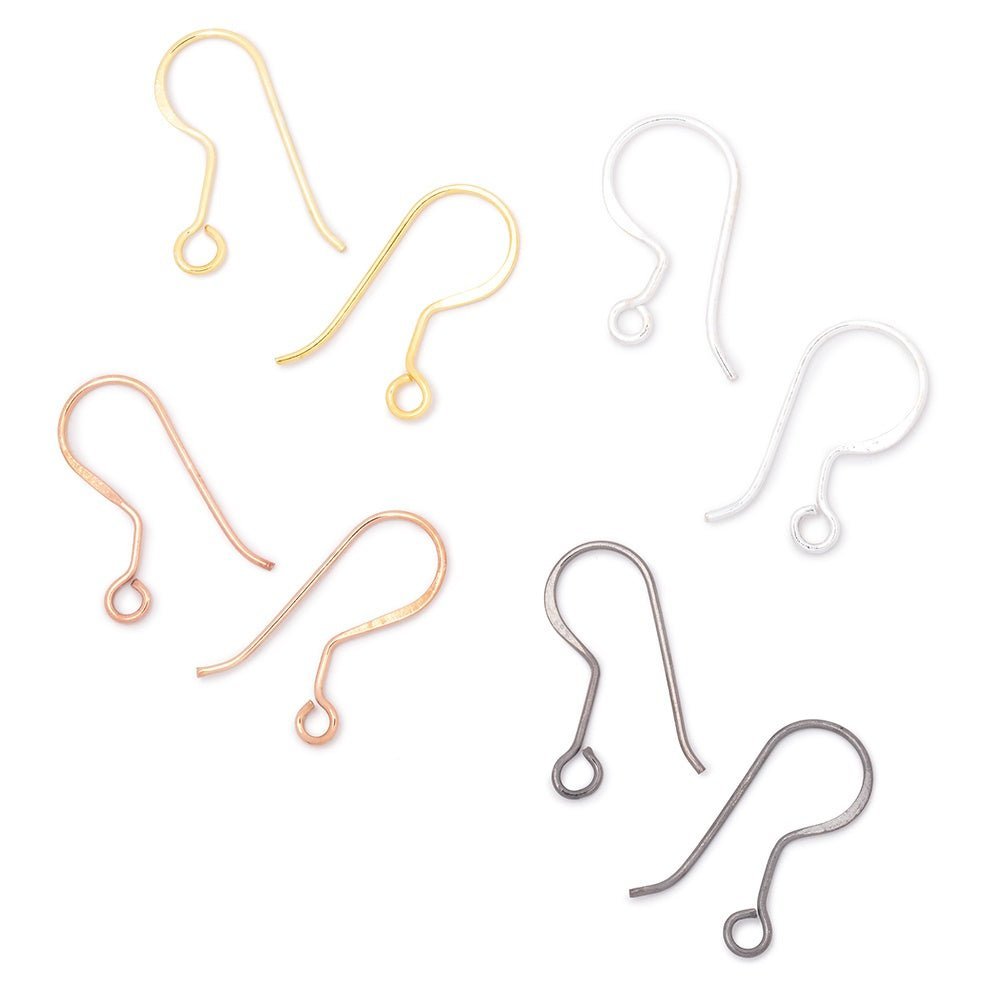 19mm Elongated Fish Hook Ear Wire 10 pieces - AtlantaFindingsCompany