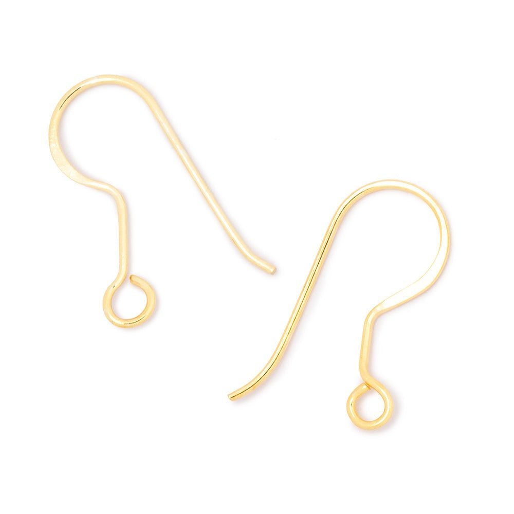 19mm Elongated Fish Hook Ear Wire 10 pieces - AtlantaFindingsCompany