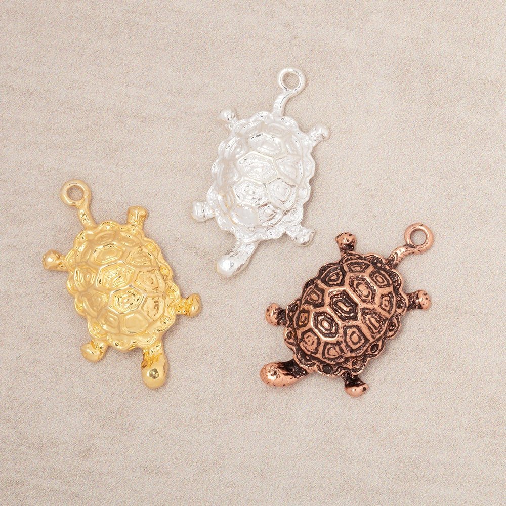 19x14mm Turtle Charm Set of 2 pieces - AtlantaFindingsCompany