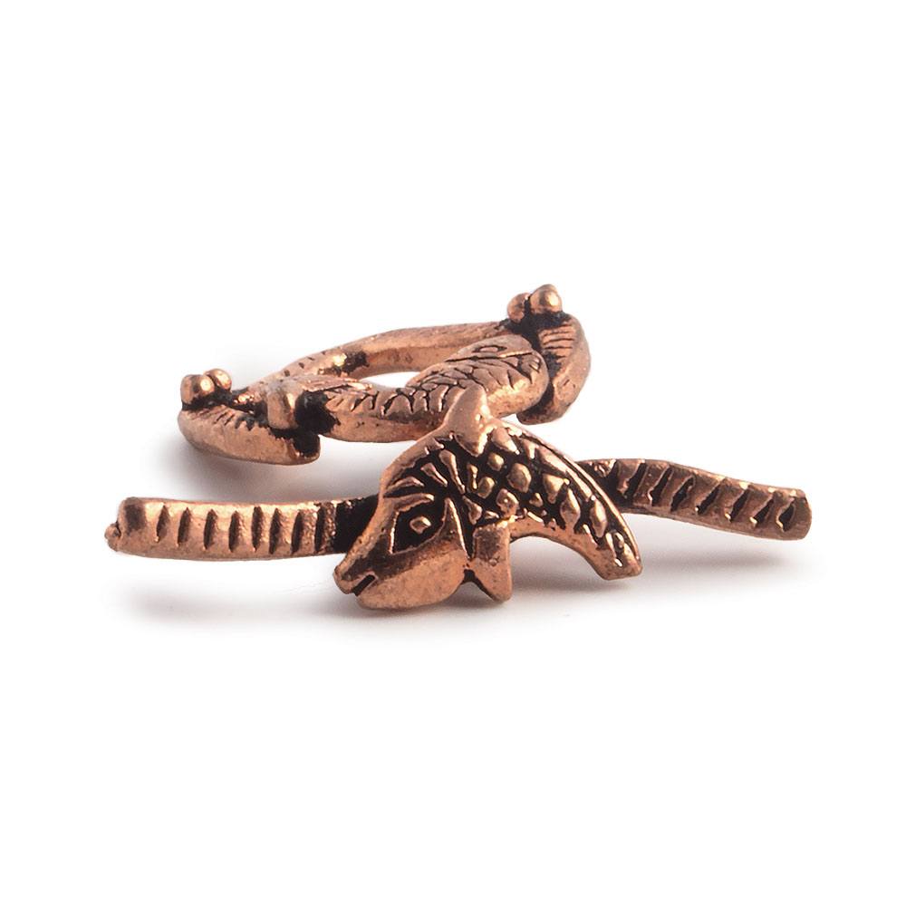 19x17mm Copper Toggle Charm - Koi Fish Design - AtlantaFindingsCompany