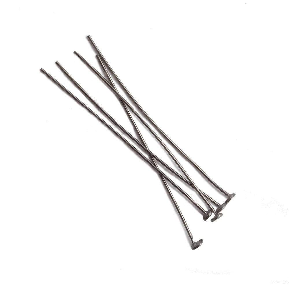 2" Disc Headpin - Black Gold Plated Sterling Silver (22 Gauge Wire, 10 Pcs/Bag) - AtlantaFindingsCompany