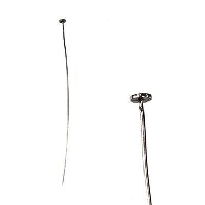 2" Disc Headpin - Black Gold Plated Sterling Silver (24 Gauge Wire, 10 Pcs) - AtlantaFindingsCompany