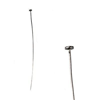 2" Disc Headpin - Black Gold Plated .925 Sterling Silver, 26 Gauge Wire (10 Pack) - AtlantaFindingsCompany
