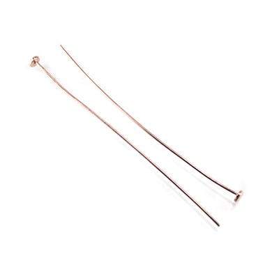 2" Rose Gold Disc Headpin - 24 Gauge Wire (10 Pcs) - AtlantaFindingsCompany