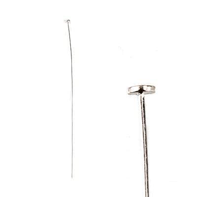 2" Sterling Silver Disc Headpin - 22 Gauge Wire - 10pk - AtlantaFindingsCompany