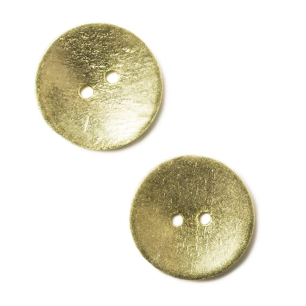 20mm 14kt Yellow Gold Plated Round Button Clasps - Pack of 6 - AtlantaFindingsCompany