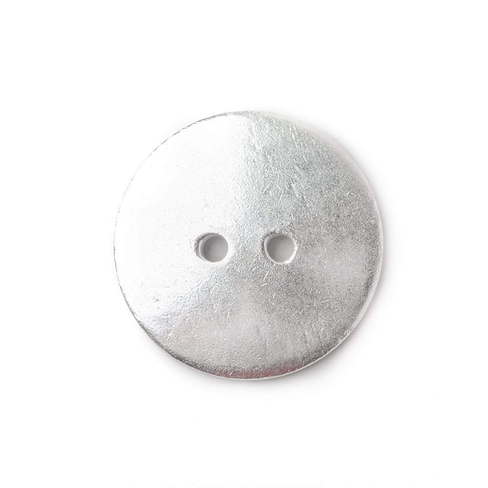 Pack of 6 Silver Plated Round Buttons - 20mm - AtlantaFindingsCompany