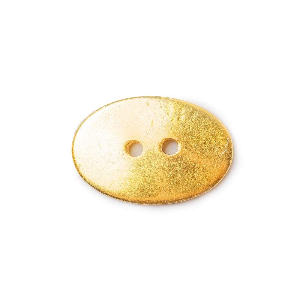 20x14mm 22kt Gold Plated Oval Button Clasps - Pack of 6 - AtlantaFindingsCompany