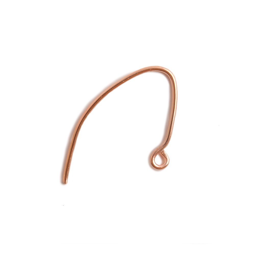 22mm Copper Bowed Earwire, 50 pieces - AtlantaFindingsCompany