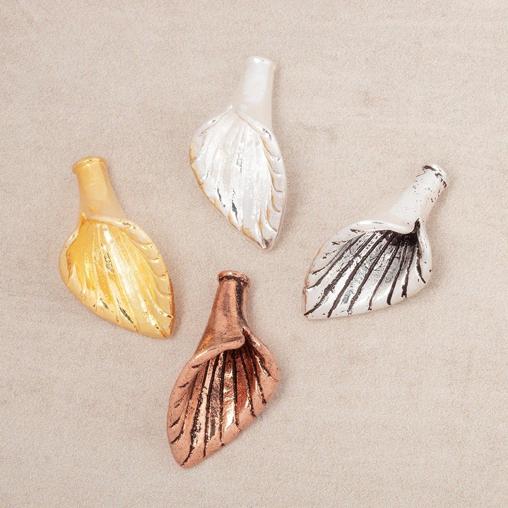 22x12mm Calla Lily Cone Charm Set of 2 pieces - AtlantaFindingsCompany