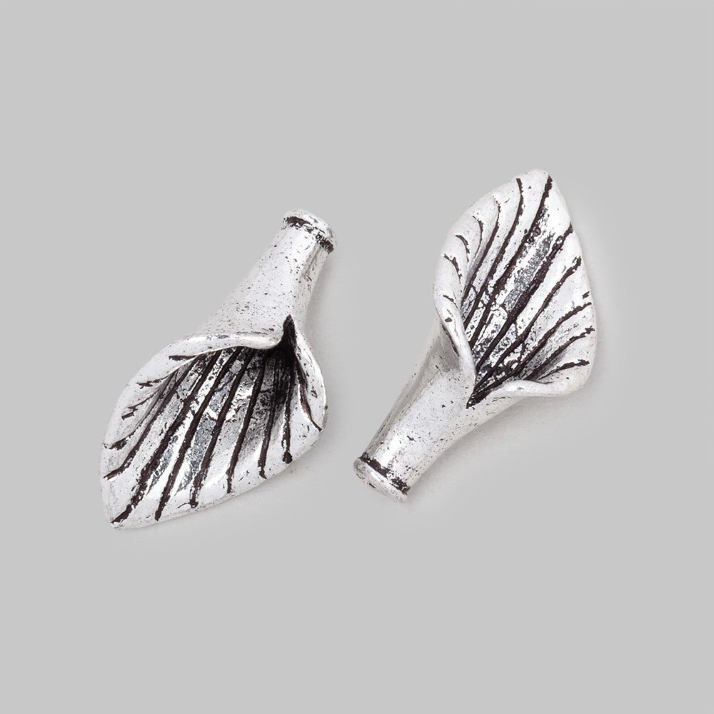 22x12mm Calla Lily Cone Charm Set of 2 pieces - AtlantaFindingsCompany