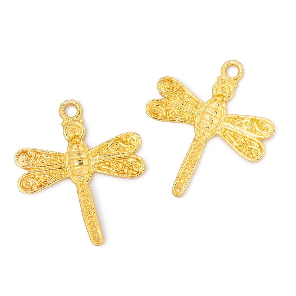 23mm Dragonfly Pendant Charm Set of 2 pieces - AtlantaFindingsCompany