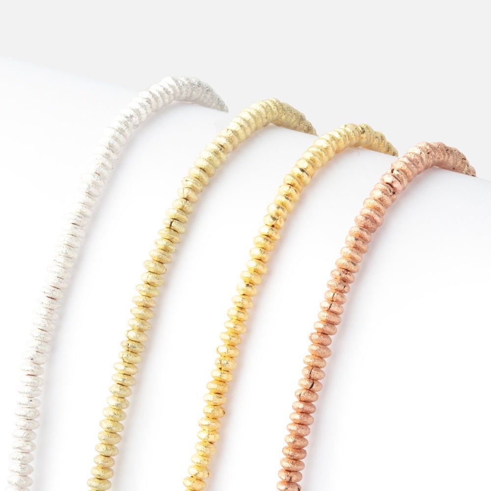 2.5mm Brushed Disc Beads - AtlantaFindingsCompany