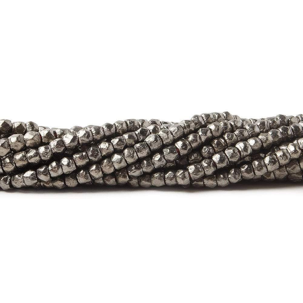 2.5mm Brushed Hand Cut Faceted Nugget Beads - Premium Quality Gemstone Strands - AtlantaFindingsCompany