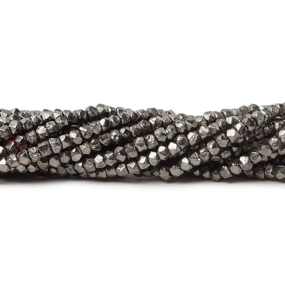 Premium 2.5mm Hand Cut Faceted Nugget Beads - Shiny Finish - AtlantaFindingsCompany