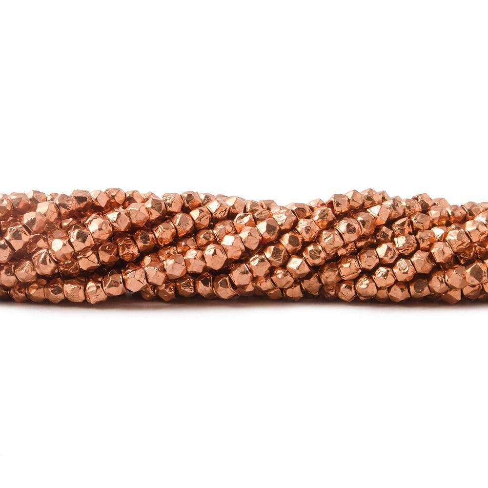 Premium 2.5mm Hand Cut Faceted Nugget Beads - Shiny Finish - AtlantaFindingsCompany