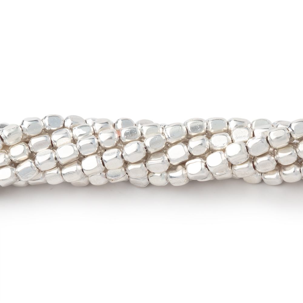 2.5mm Polished Rounded Corner Cube Beads - Shiny Plated Copper - AtlantaFindingsCompany