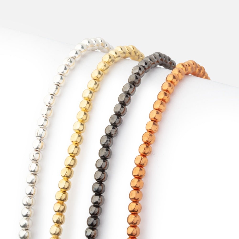 2.5mm Polished Round Beads - High Quality Plated Copper Strands - AtlantaFindingsCompany