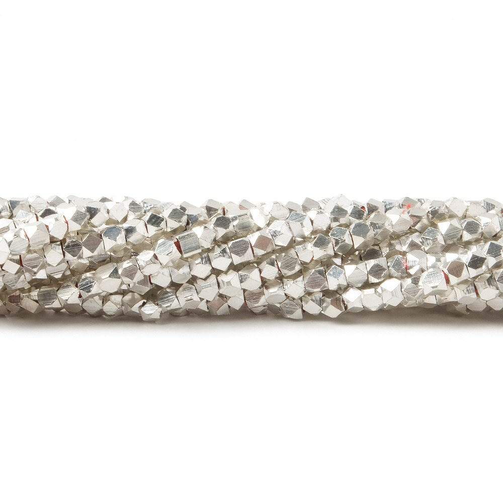 2.5mm Shiny Faceted Nugget Beads - 8 Inch Strand, Approx. 80 Pieces - AtlantaFindingsCompany