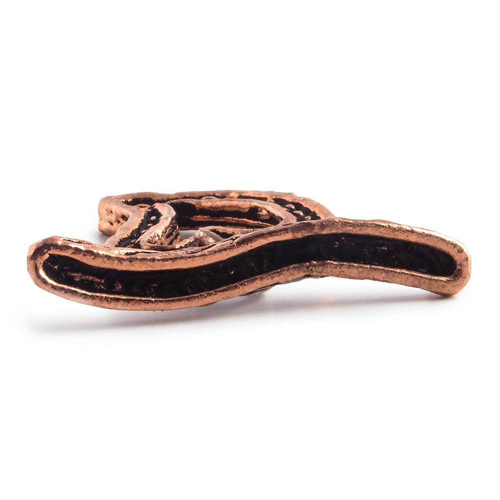 26x20mm Antiqued Copper Heart Toggle Clasp - AtlantaFindingsCompany