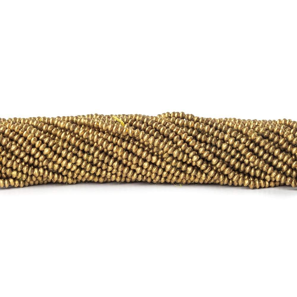 2mm Brass Disc Beads 8 inch 140 pieces - AtlantaFindingsCompany