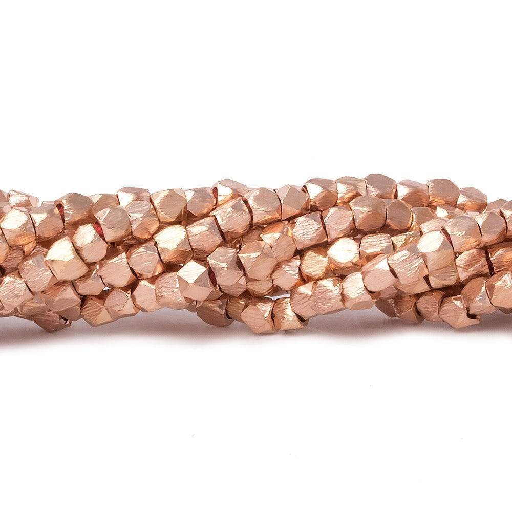 2mm Brushed Faceted Nugget Beads - 8" Strand (Approx. 84 pcs) - AtlantaFindingsCompany