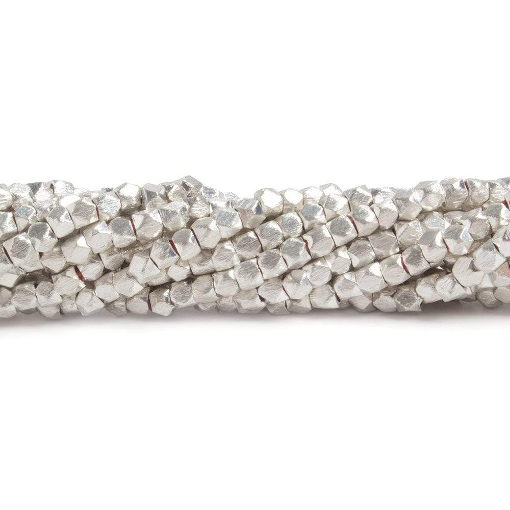 2mm Brushed Faceted Nugget Beads - 8" Strand (Approx. 84 pcs) - AtlantaFindingsCompany