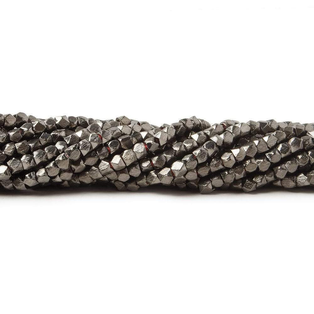 2mm Brushed Faceted Nugget Beads - 8" Strand (Approx. 84 pcs) - AtlantaFindingsCompany