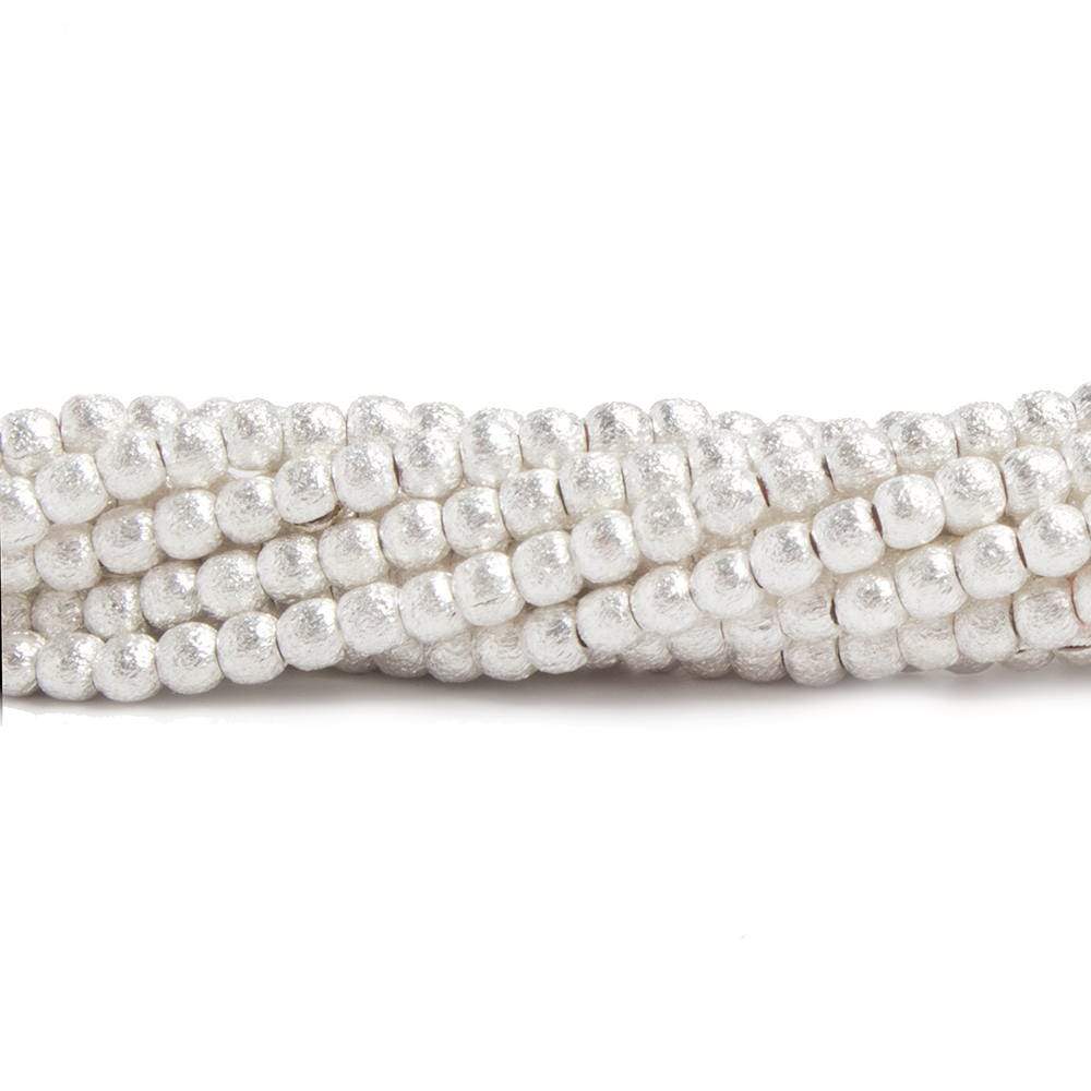 2mm Brushed Round Beads - Premium Quality Plated Beads for Jewelry Making - AtlantaFindingsCompany