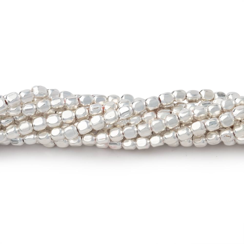 2mm Polished Shiny Finish Cube Beads - Plated Over Copper - AtlantaFindingsCompany